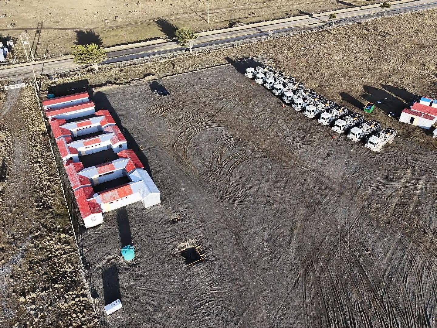Módulos habitacionales del campamento de Nueva Minería